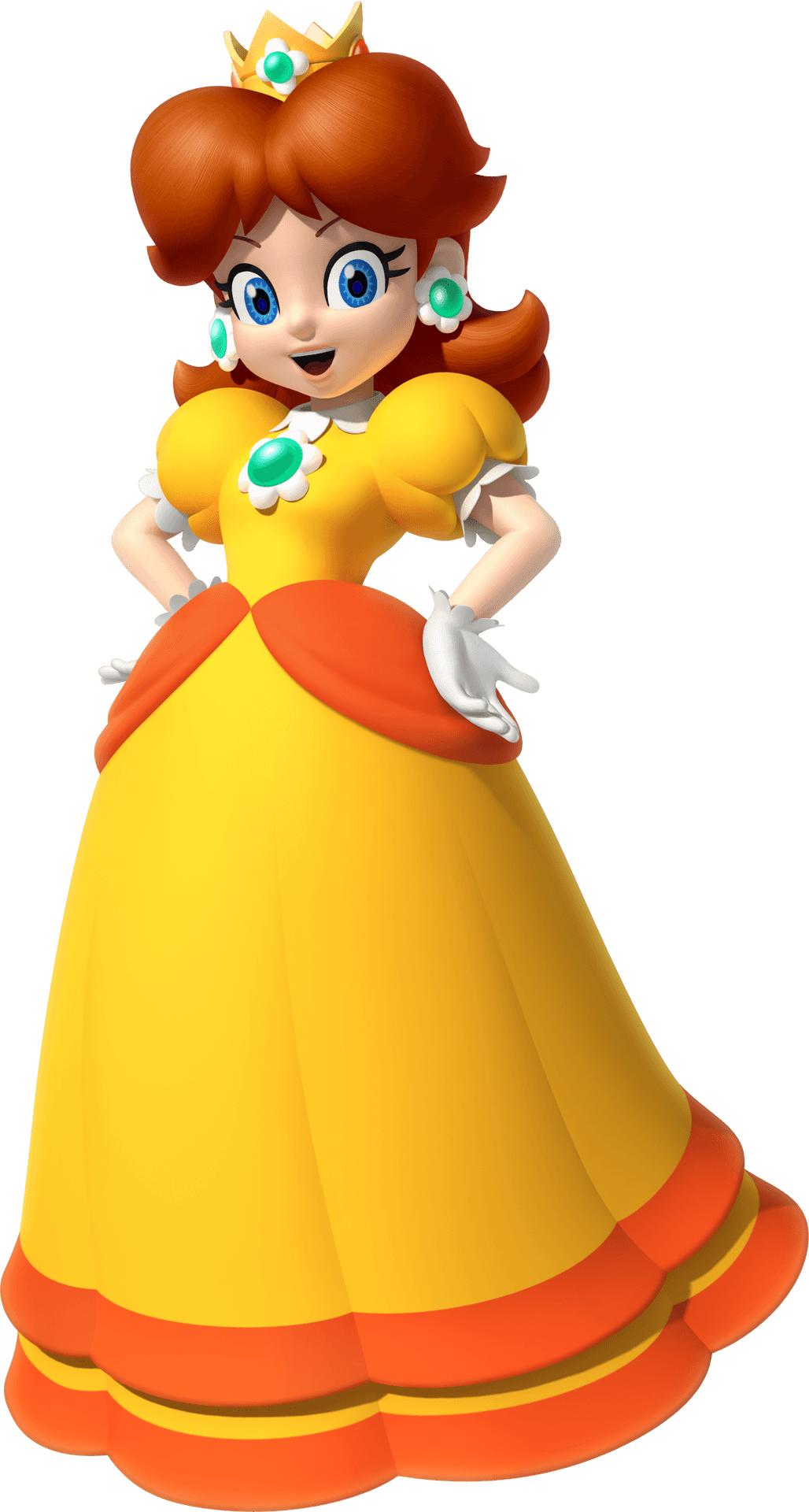 Animated Princessin Yellow Dress PNG