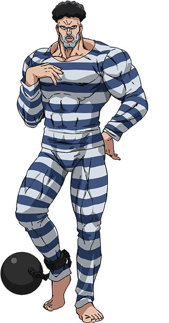 Animated Prisoner Standing Strong PNG