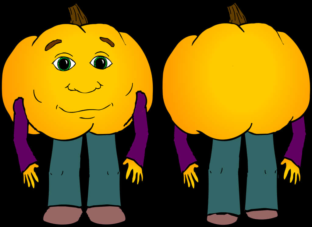 Animated Pumpkin Characters PNG