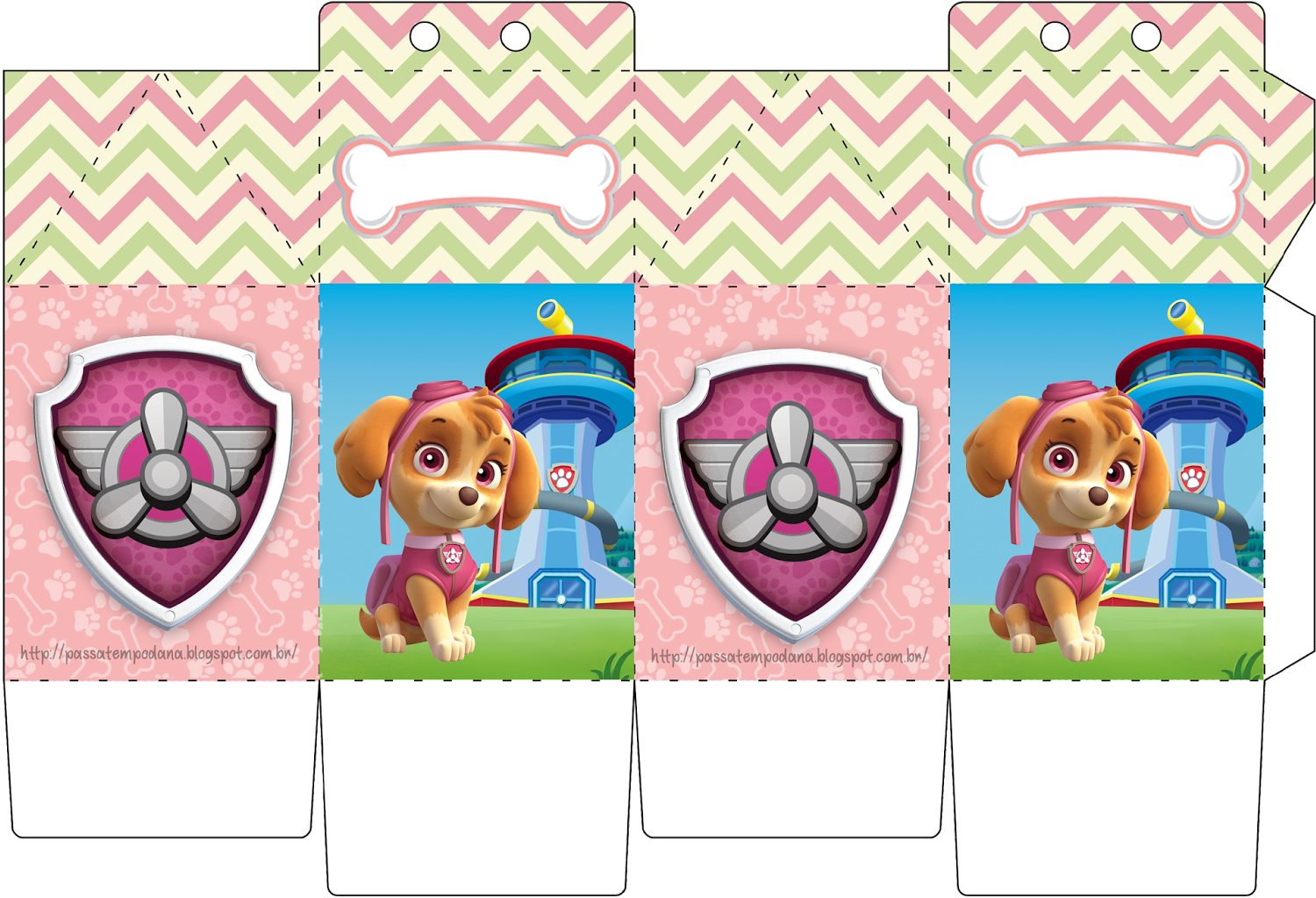 Animated Pup Party Favor Boxes PNG