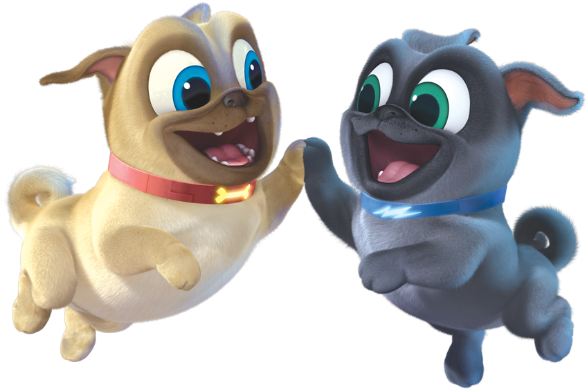 Download Animated Puppies Friendly Encounter | Wallpapers.com