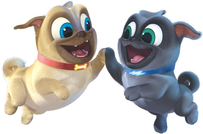 Animated Puppies Friendly Encounter PNG