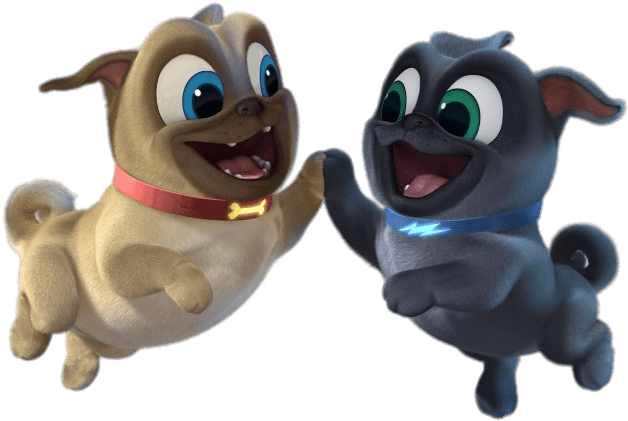 Animated Puppies High Five PNG