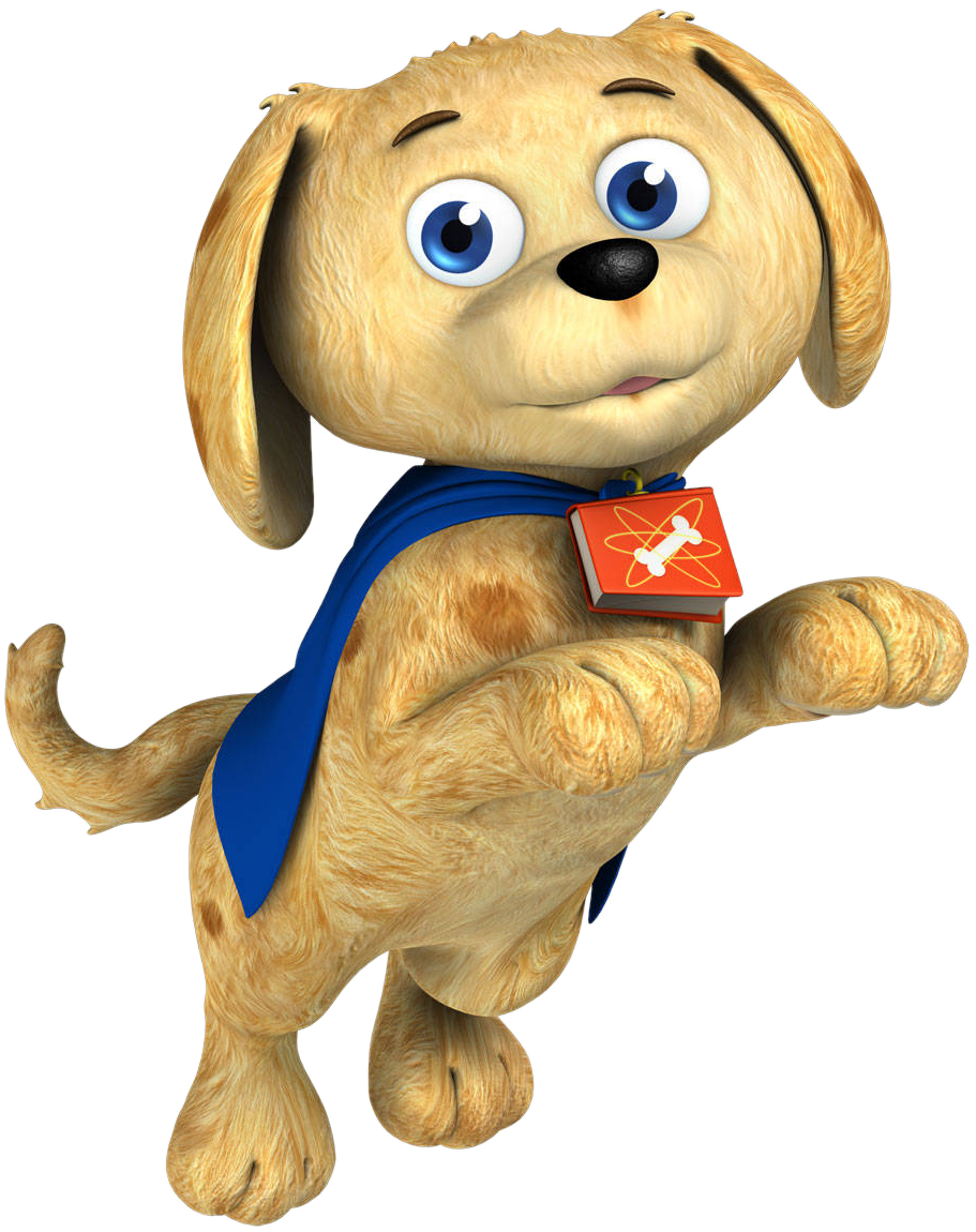 Animated Puppy Hero Character PNG