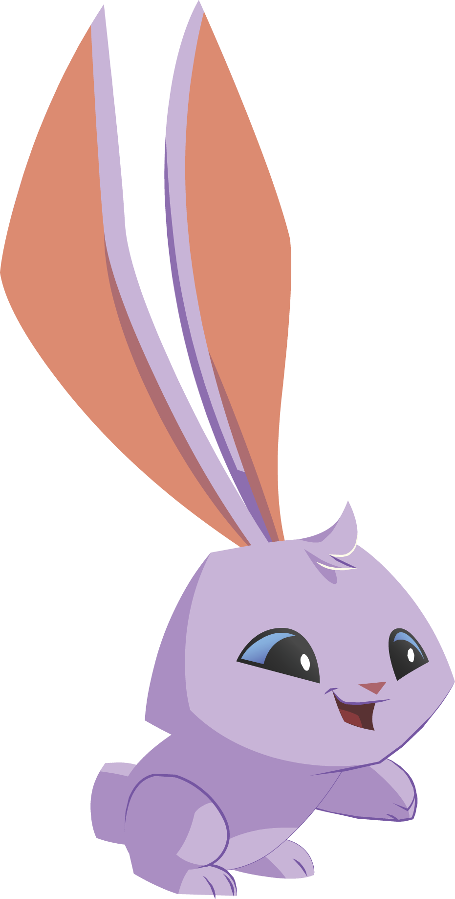 Animated Purple Bunny Cartoon PNG