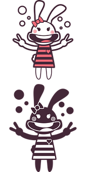 Animated Rabbit Cartoon Character PNG