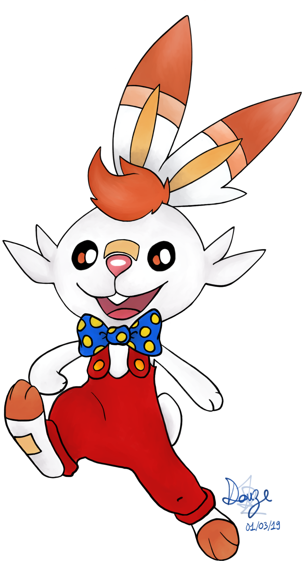 Animated Rabbit Character Illustration PNG