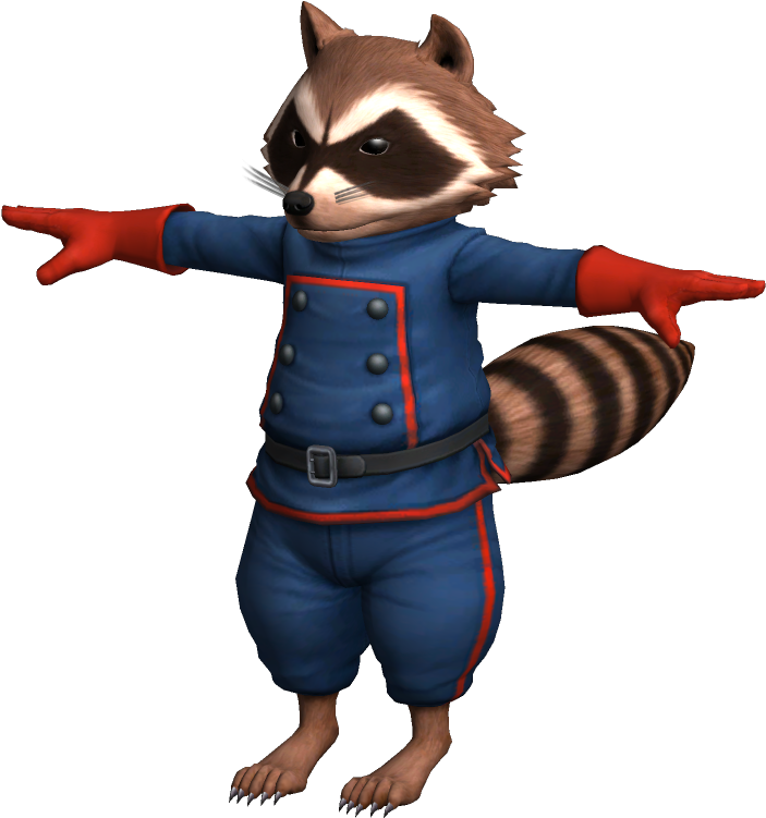 Animated Raccoon Characterin Uniform SVG