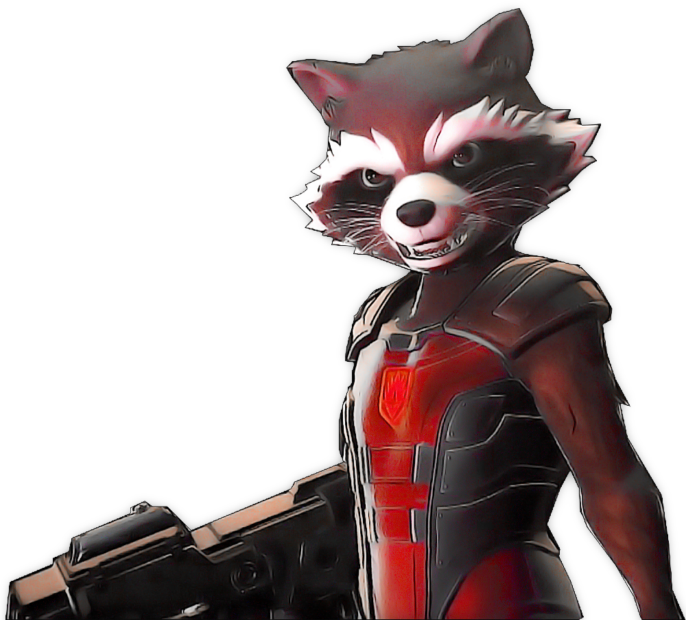 Animated Raccoon Hero Character SVG