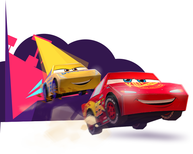 Animated Racing Cars Characters PNG