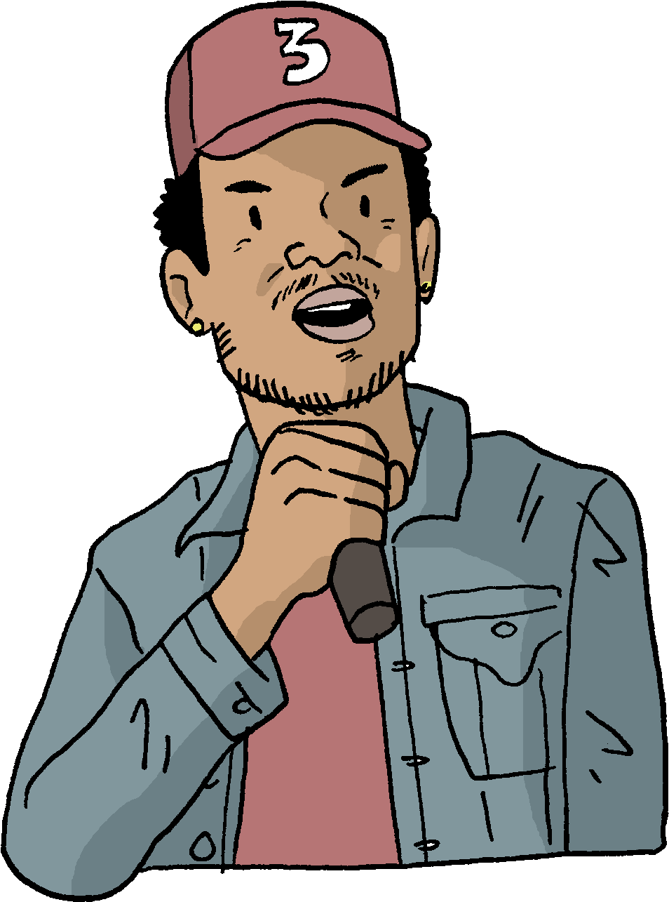 Animated Rapperwith Microphone PNG