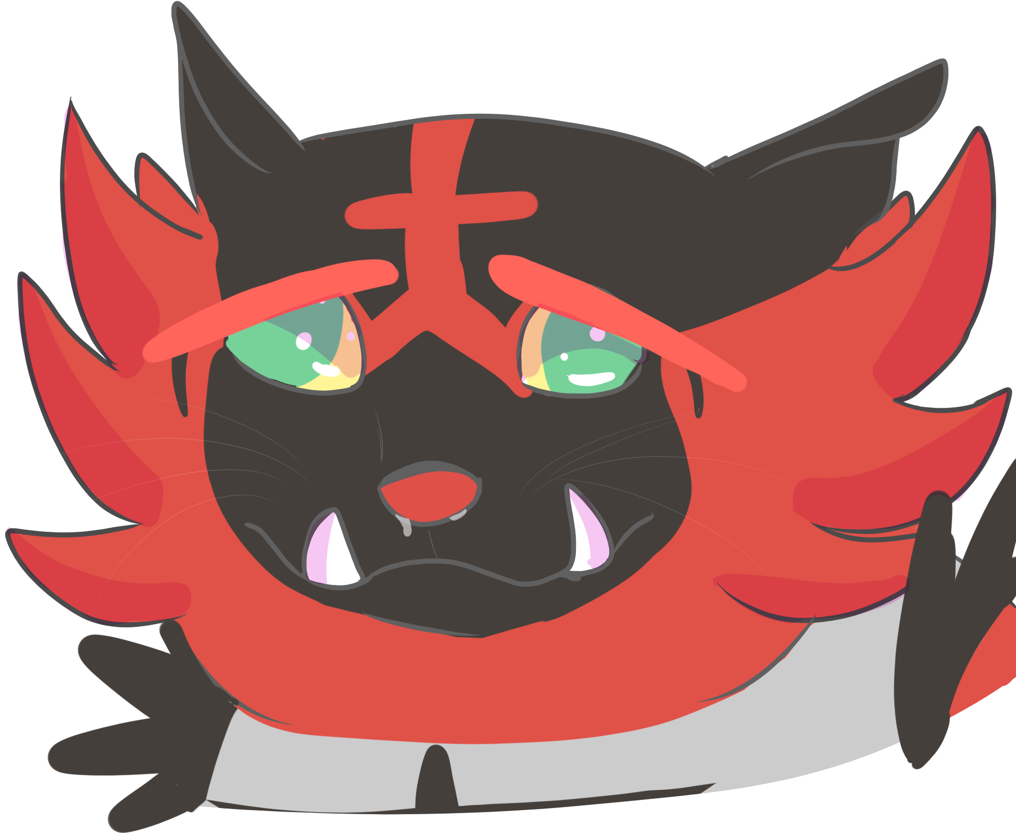 Animated Red Flame Cat Meme PNG