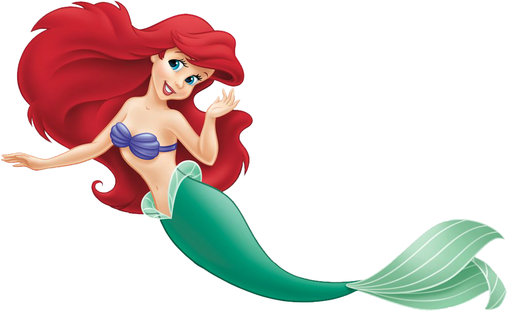 Animated Red Haired Mermaid PNG