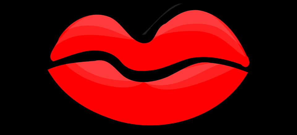 Animated Red Lips Graphic PNG