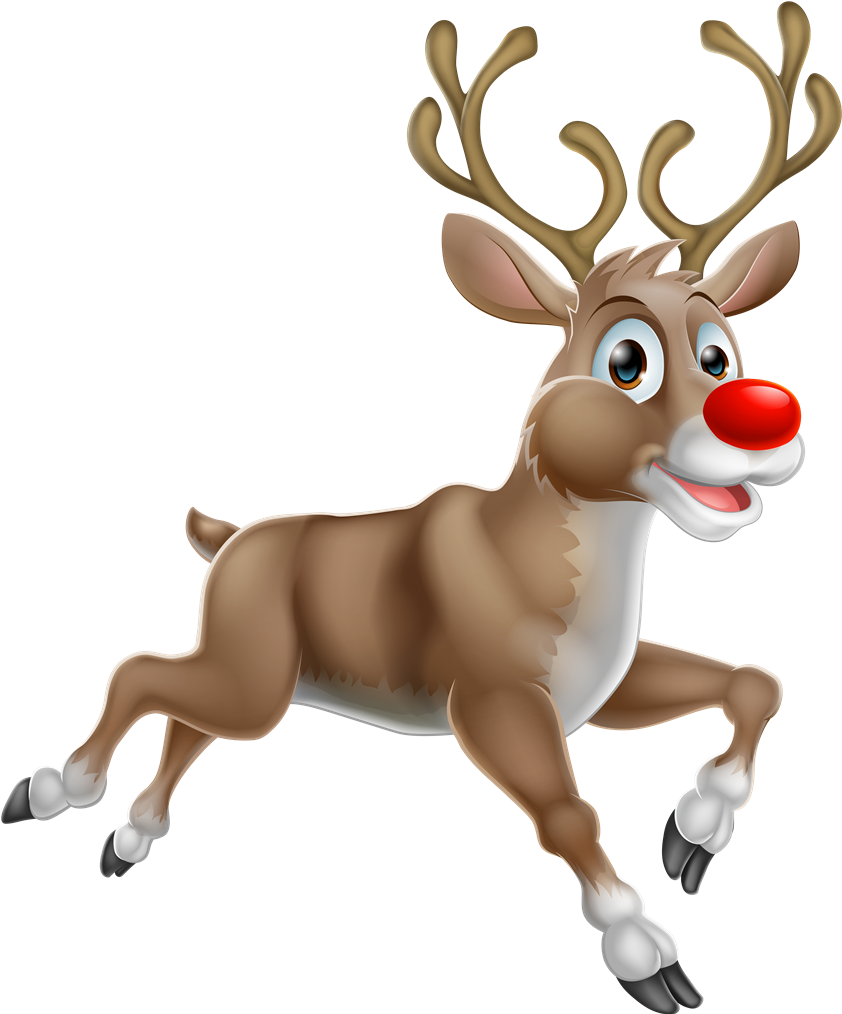 Animated Red Nosed Reindeer PNG