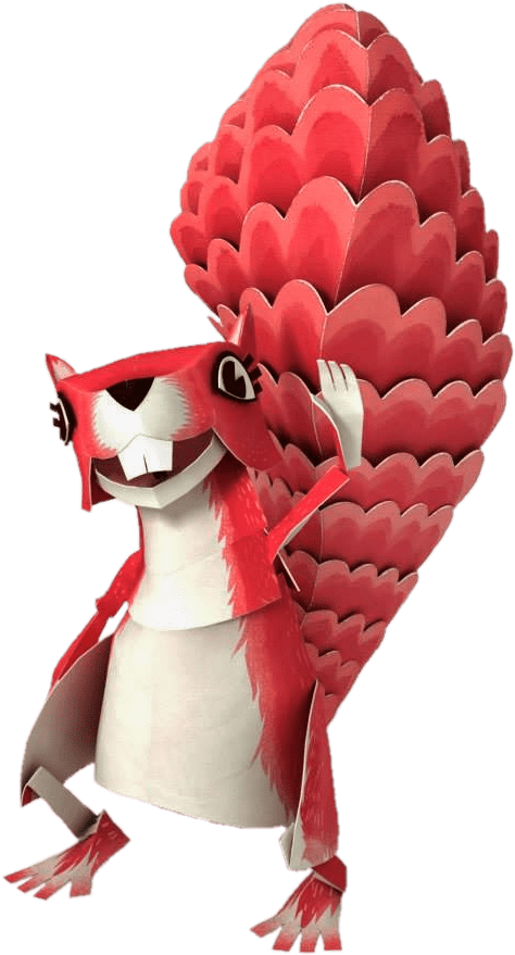 Animated Red Squirrel Character.png PNG