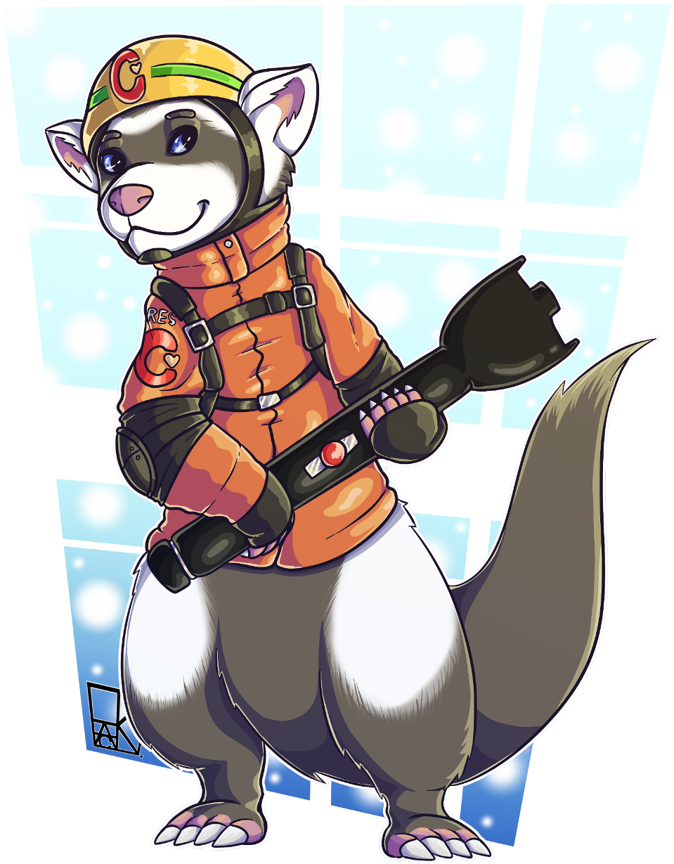 Animated Rescue Ferret Character PNG