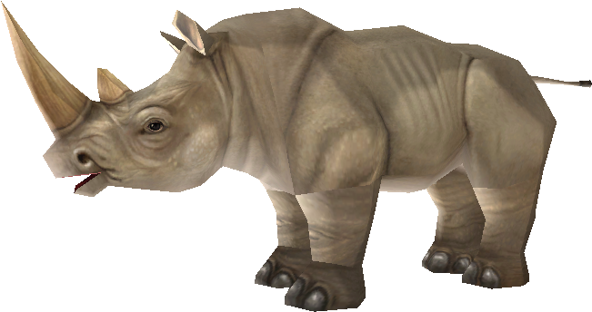 Animated Rhinoceros Profile PNG