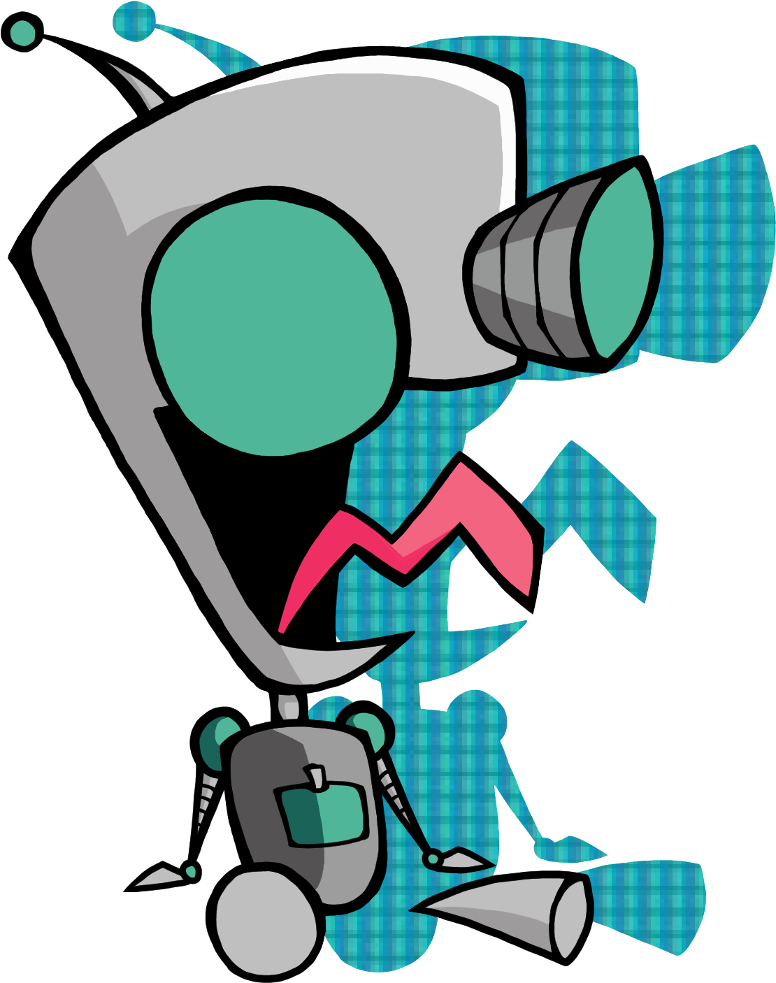 Animated Robot Character Gir PNG
