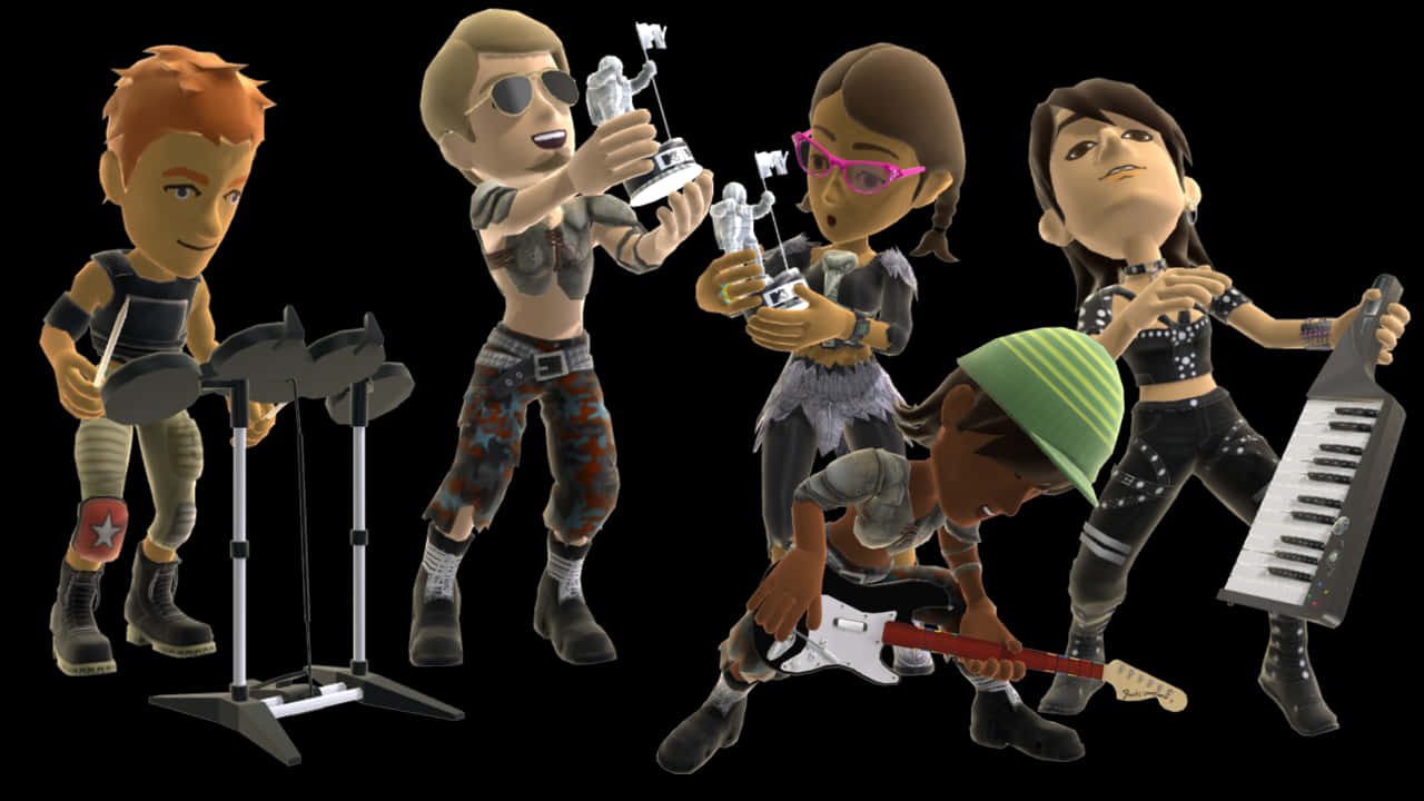 Animated Rock Band Performance PNG