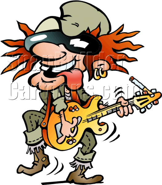 Download Animated Rock Guitarist.png | Wallpapers.com