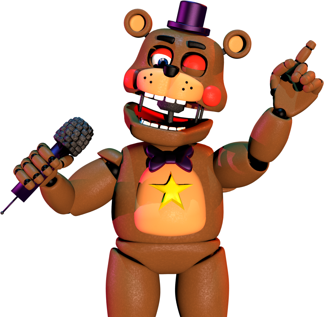 Animated Rockstar Bear With Microphone PNG