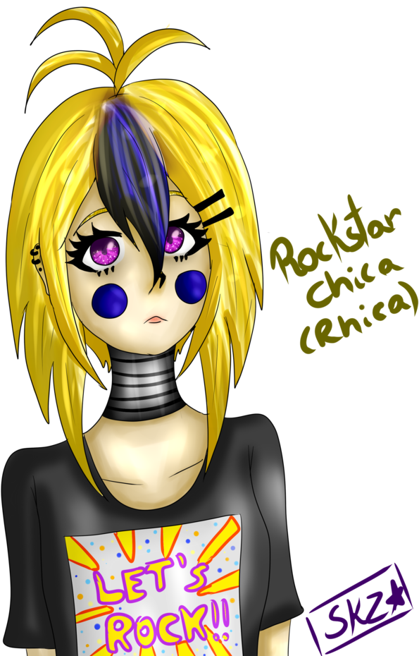 Animated Rockstar Chica Fanart PNG