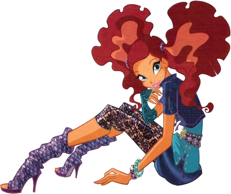 Animated Rockstar Fashion Pose PNG