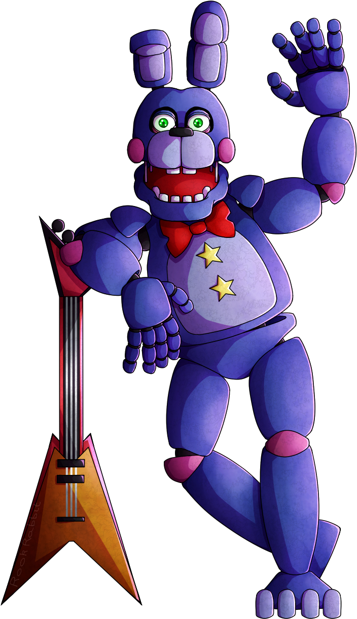 Animated Rockstar Robot With Guitar PNG