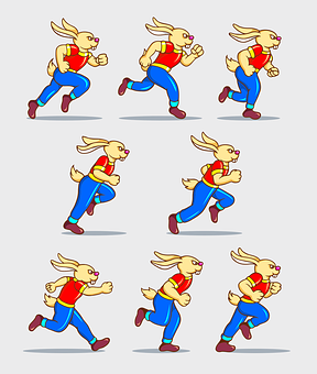 Animated_ Running_ Rabbit_ Sprite_ Sheet PNG