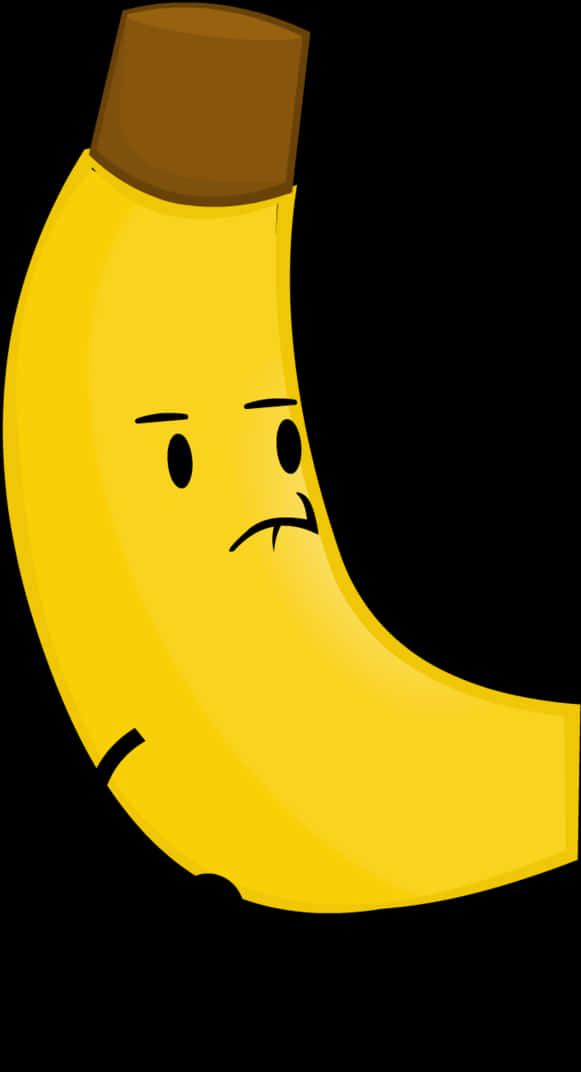 Animated Sad Banana Character PNG