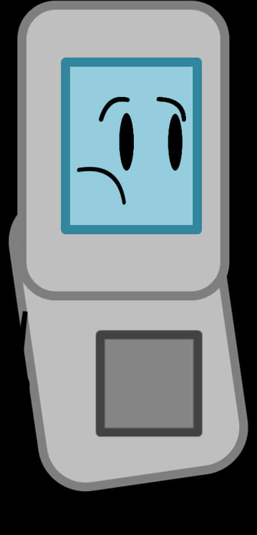 Animated Sad Mobile Phone Character PNG