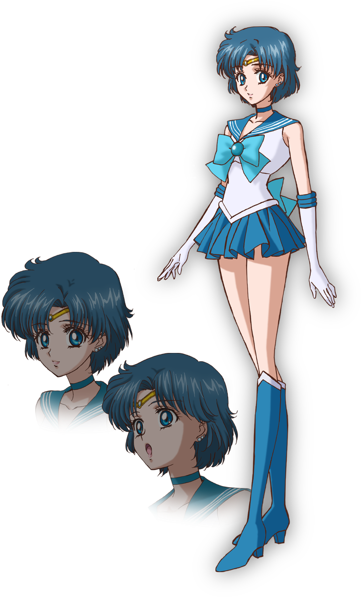 Animated Sailor Character Blue PNG