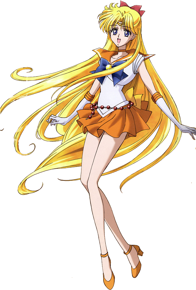 Animated Sailor Characterwith Long Blonde Hair PNG