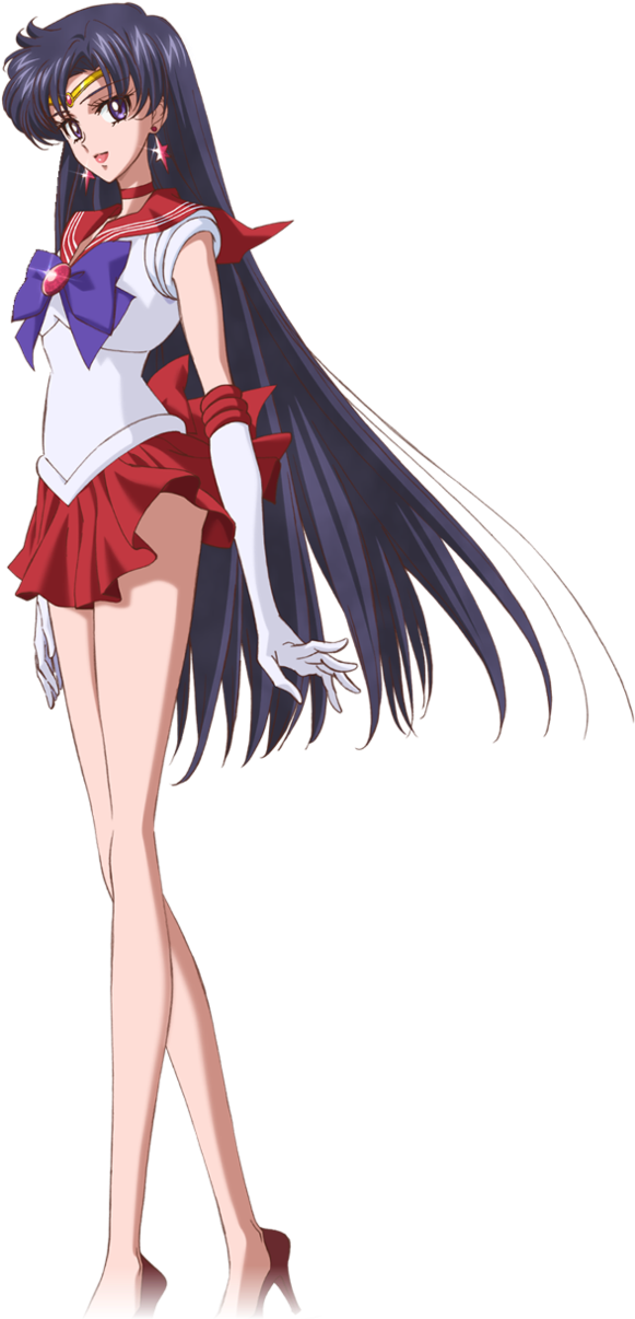 Animated Sailor Warrior Standing Pose PNG