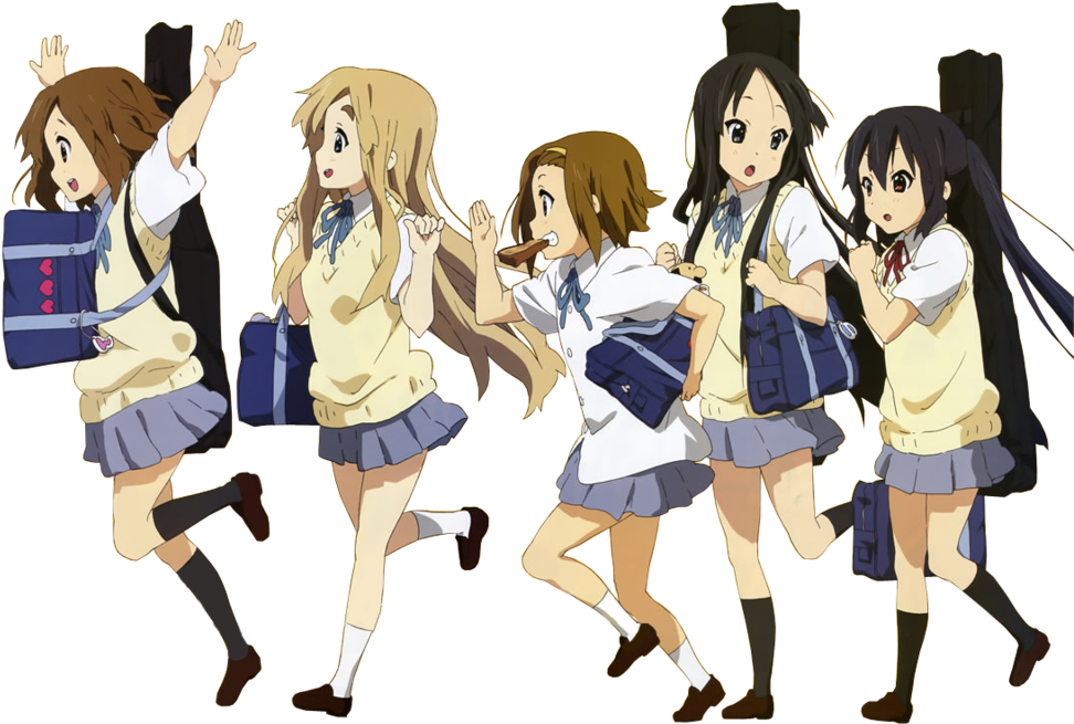 Animated Schoolgirls Running PNG