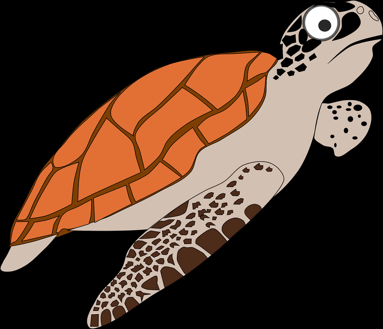 Animated Sea Turtle Illustration PNG