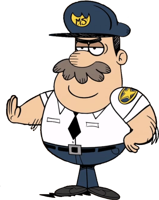 Animated Security Guard Character PNG