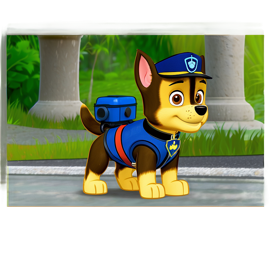 Animated Series Chase Paw Patrol Png 05252024 PNG