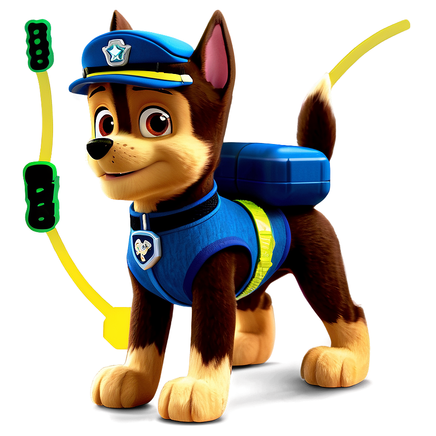 Animated Series Chase Paw Patrol Png 05252024 PNG