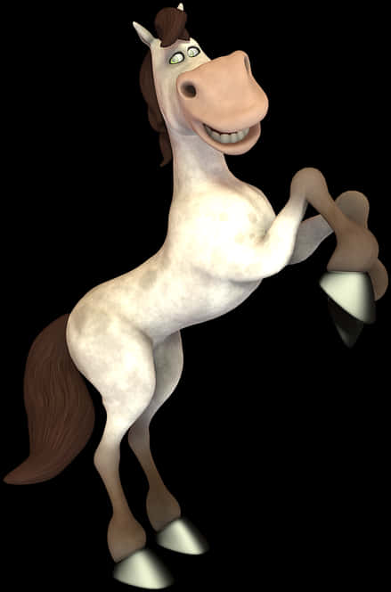 Animated Smiling Horse Standing PNG
