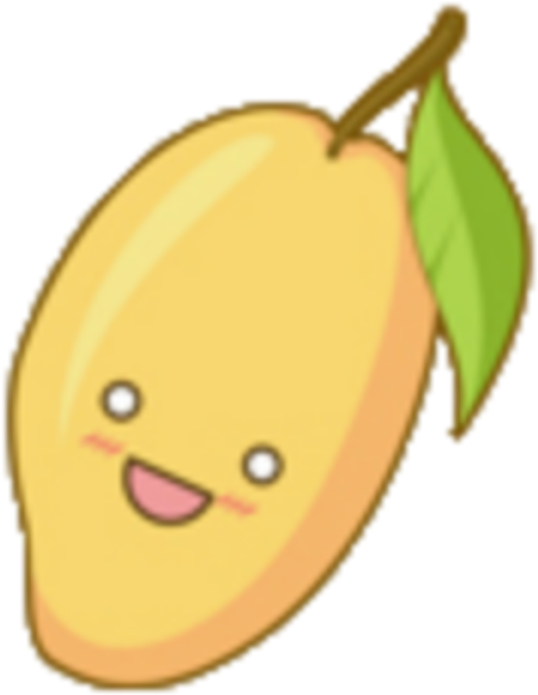 Animated Smiling Mango Cartoon PNG