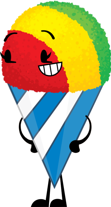 Animated Smiling Snow Cone Character PNG