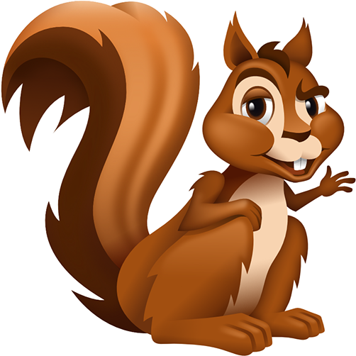 Animated Smiling Squirrel PNG