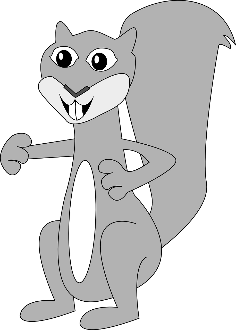 Animated Smiling Squirrel Character PNG
