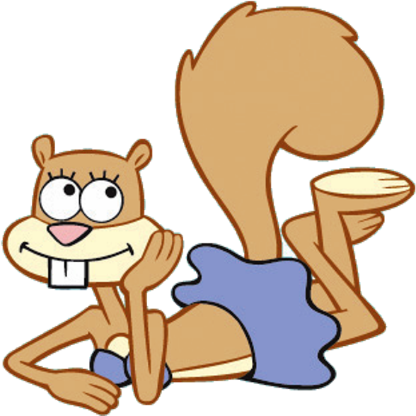Animated Smiling Squirrel Lying Down.png PNG
