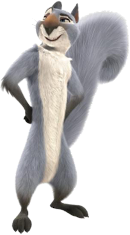Animated Smiling Squirrel Standing PNG
