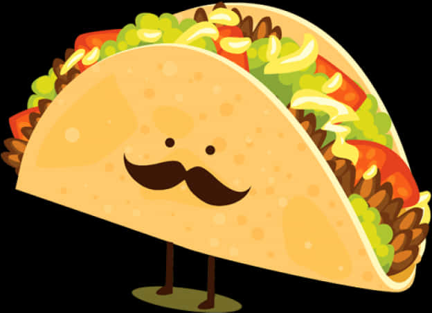 Animated Smiling Taco Character PNG
