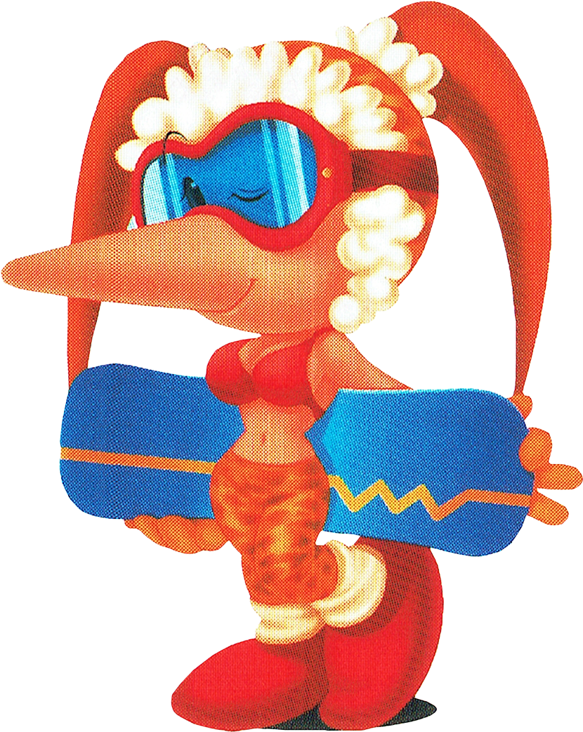 Animated Snowboarding Character PNG