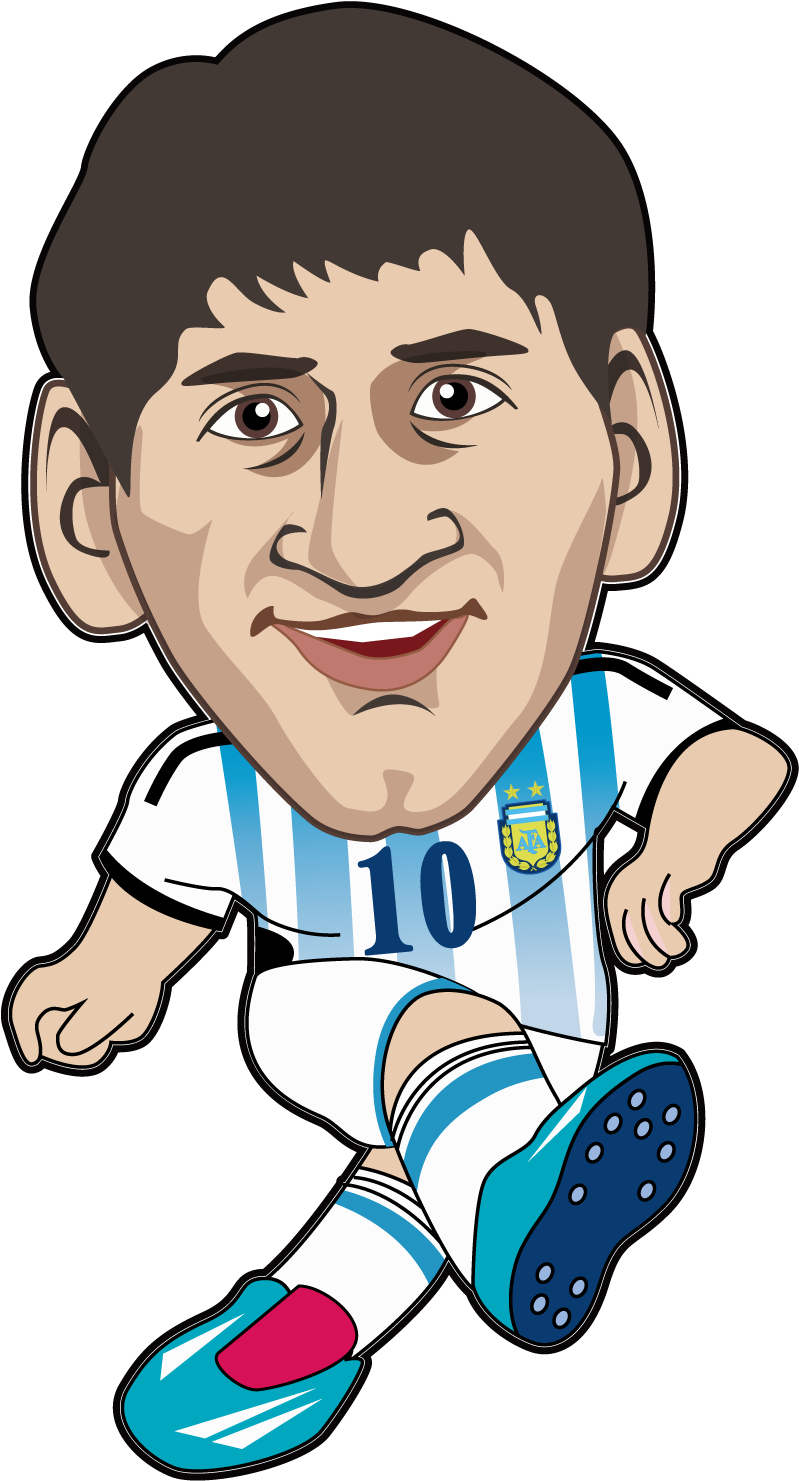 Animated Soccer Player Argentina Jersey Number10 PNG